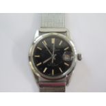 A Tudor Rolex Prince Oysterdate Rotor self winding stainless steel wristwatch on a mesh bracelet