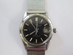 A Tudor Rolex Prince Oysterdate Rotor self winding stainless steel wristwatch on a mesh bracelet