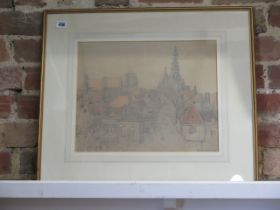 Anton Abraham Van Anrooy (Dutch 1870-1949) Sketch signed Zierikee Holland with exhibition label