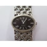 A 1975 silver Omega De Ville manual wind bracelet dress watch - 32mm case, 24mm bracelet, 18cm