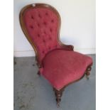 A 19th century mahogany spoon back chair