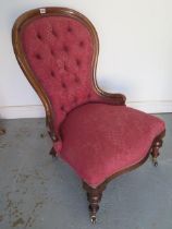 A 19th century mahogany spoon back chair