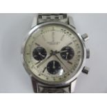 A Breitling 815 Top Time 1970's Chronograph stainless steel manual wind Panda Dial wristwatch with a