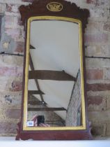 A Georgian style wall mirror - 85cm x 40cm