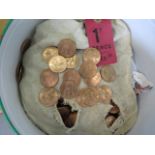 A £5 bag of 1967 pennies - approx weight 12.5kg - bag split - approx 1200 coins