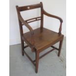 An 18th century oak arm chair with a nice patina