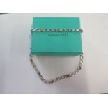 A Tiffany & Co 925 silver and 750 18ct gold 41cm necklace made in Italy with a box