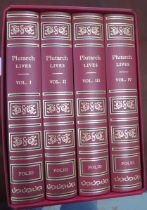 Four volumes of Plutarch Lives by The Folio Society - online price £148 - in good condition