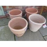 Four terracotta pots RRP selling price £90