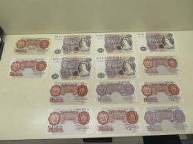 Five £10 notes and nine 10 shilling notes