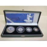 A 2001 Britannia silver proof four coin set in good condition