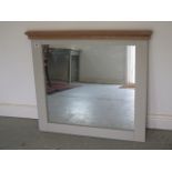 An ex display Besp oak grey mirror - Width 90cm x Height 80cm