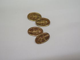 A pair of 9ct yellow gold cufflinks - approx weight 6.6 grams