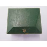 A vintage green Rolex watch box in need of some restoration - for a 1970's Submariner