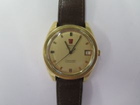 A 1970's Omega rolled gold electronic F300 Hz Seamaster Chronometer wristwatch with original