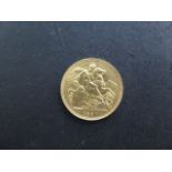 A Victorian gold full sovereign dated 1887