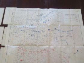 A collection of 31 original copper plate campaign maps dating from the 1904 Sino-Soviet War - They