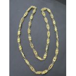 A good 9ct yellow gold chain/necklace - unmarked but tested to 9ct - continuous links without