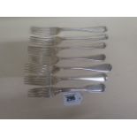 Seven silver forks - total weight approx 15.9 troy oz