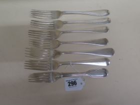 Seven silver forks - total weight approx 15.9 troy oz