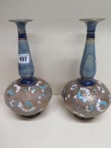 A pair of Doulton Slaters vases No XS115 - in good condition - Height 27cm