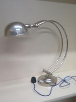 A chrome desk lamp - in working order
