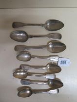 Eight silver spoons London 1826/27 - weight approx 7.39 troy oz