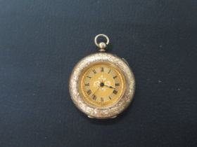 A 14ct gold pocket watch - approx weight 38.1 grams