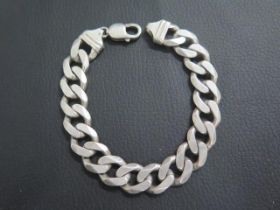 A silver Albert link bracelet, Birmingham hallmark, clasp in good order - approx 22cm - weight