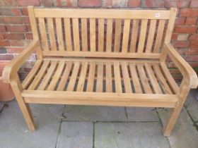 A new grade A heavy teak wave bench - Width 120cm