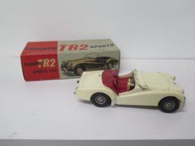 Triumph TR2 Sports electric toy 1/18th scale by Victory Industries Surrey - original box etc - in