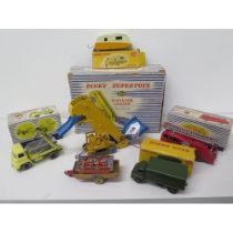 Dinky Toys - Dinky 855 Marrel multi-bucket unit, Dinky 955 fire engine with extending ladder,