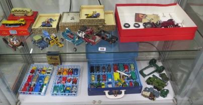 Assorted toys including Matchbox, Schuco, Mimic and four boxes of Elgin Court Knights