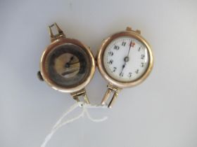 Two 9ct gold dress watches, circa 1930 - approx weight 29.37 grams in total