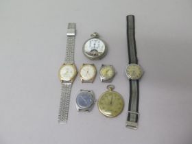 Assorted watches - Zenith Sporto, steel case, approx 33mm, Sub seconds dial - working in the