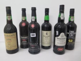 Six bottles of Port (see list in images)