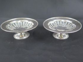 A pair of Edwardian Mappin & Webb cast silver bonbon dishes hallmarked Sheffield 1912 - good overall