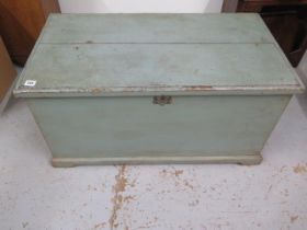 A 19th century painted pine toy box - Width 92cm