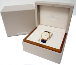 A superb gents 18ct rose gold Jaeger LeCoultre Master Reserve Automatic wristwatch with sub dials