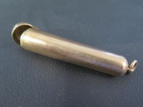 A 9ct rose gold cheroot holder case - approx 7cm - weight approx 12.2 grams