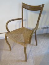 'The Conran Shop' armchair with wicker seat, bought in 2004 with original receipt - sabre front legs