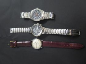 An Avia Cadet metal cased watch - case approx 33mm - working in saleroom - with two quartz watches