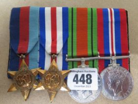 A group of WWII Medals, no name, France and Germany Star 1939-45 Star, Defence Medal and Victory