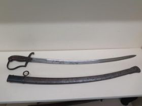 A 19th century sabre and scabbard