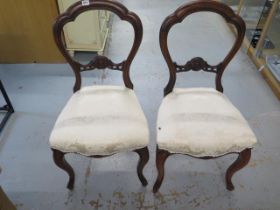 A pair of 19th century mahogany dining chairs, near match for lot 510 - in good condition