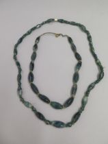 Two jadeite/nephrite necklaces