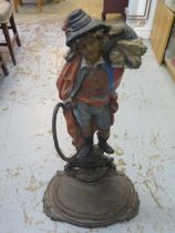 A cast iron painted stick stand - Height 73cm