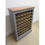 A handmade wine rack - Width 71cm x Height 98cm x Depth 28cm - handmade by a local craftsman to a