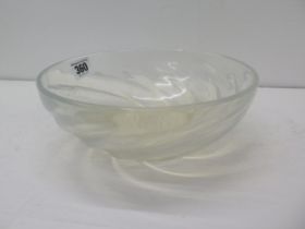 An R.Llaique opalescent glass fish/poissons bowl - approx 21cm diameter - moulded 'R.Lalique' to