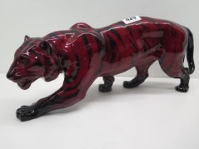 A Royal Doulton Flambe Noke lion - in good condition